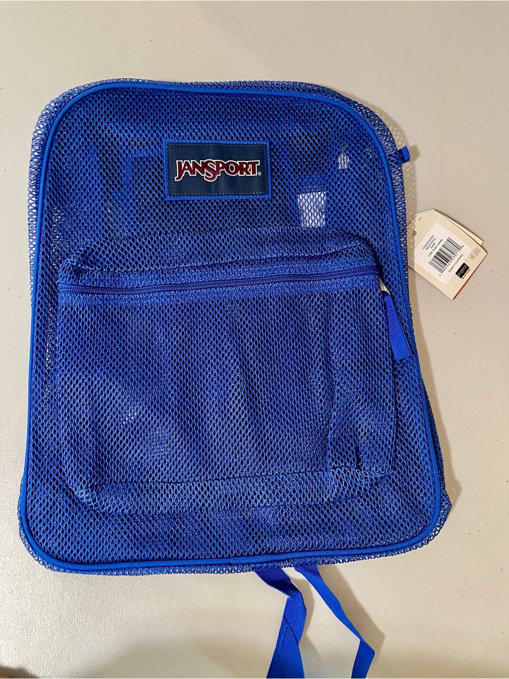 Blue JanSport breathable eco mesh backpack for beach and sports NWT